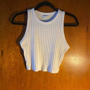 Abercrombie & Fitch White Ribbed Tank Top